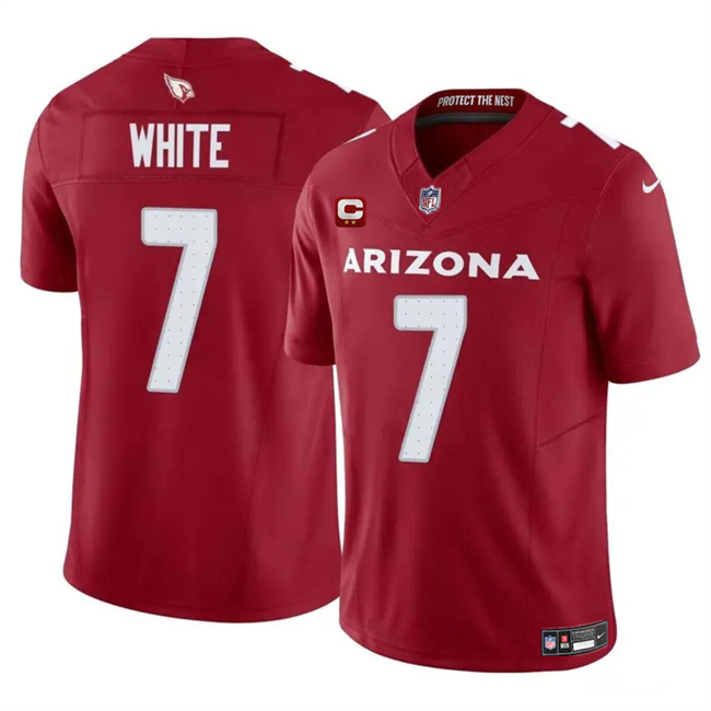 Men's Arizona Cardinals #7 Kyzir White Red 2024 F.U.S.E. With 2-Star C Patch Vapor Untouchable Limited Football Stitched Jersey